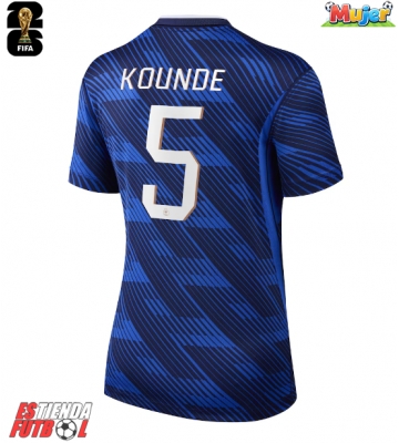 Francia Jules Kounde #5 Primera Equipación Mujer Mundial 2026 Manga Corta